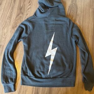 Aviator Nation Charcoal Zip-Up Hoodie